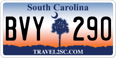 SC license plate BVY290