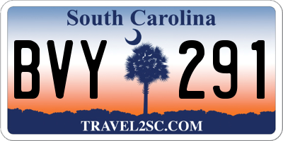 SC license plate BVY291