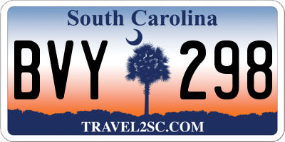 SC license plate BVY298