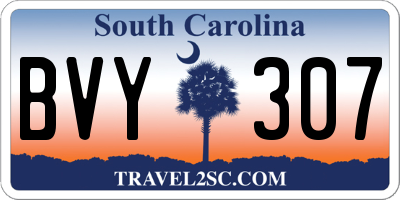 SC license plate BVY307