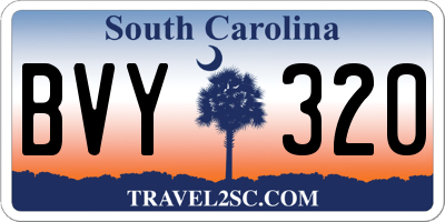 SC license plate BVY320