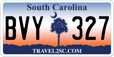 SC license plate BVY327