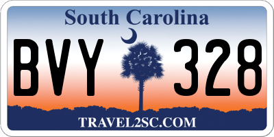 SC license plate BVY328