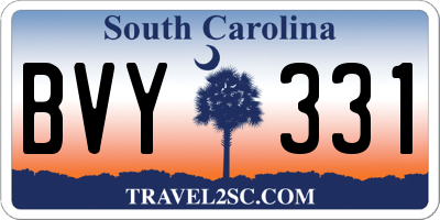SC license plate BVY331