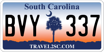 SC license plate BVY337