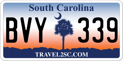 SC license plate BVY339