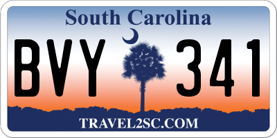 SC license plate BVY341