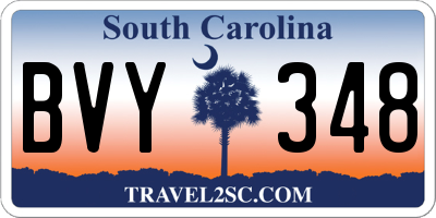 SC license plate BVY348