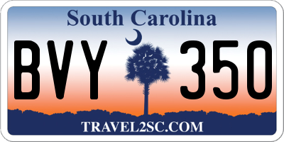 SC license plate BVY350