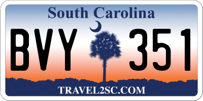 SC license plate BVY351