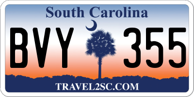SC license plate BVY355