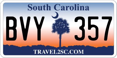 SC license plate BVY357