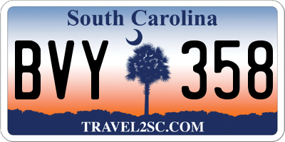 SC license plate BVY358