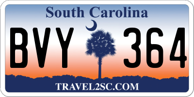 SC license plate BVY364