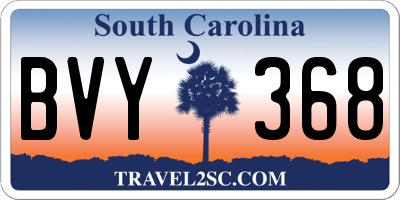 SC license plate BVY368