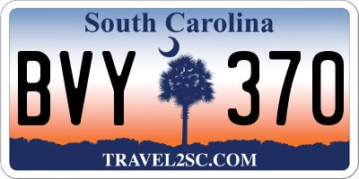 SC license plate BVY370