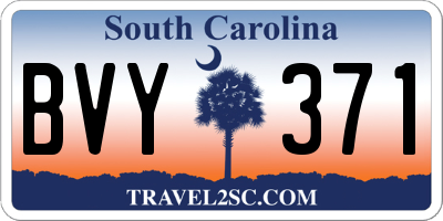 SC license plate BVY371
