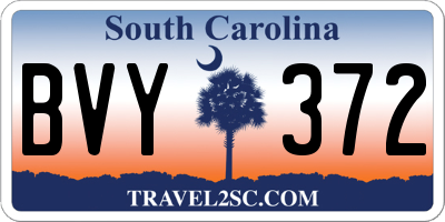 SC license plate BVY372