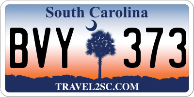 SC license plate BVY373