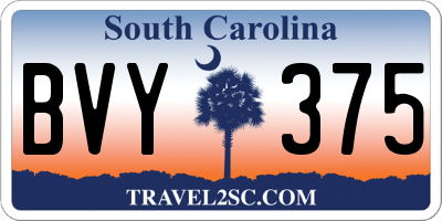 SC license plate BVY375