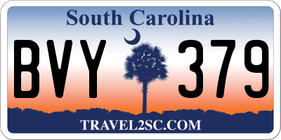SC license plate BVY379