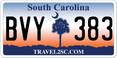 SC license plate BVY383