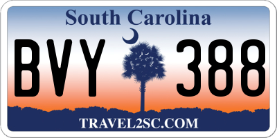 SC license plate BVY388