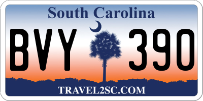 SC license plate BVY390