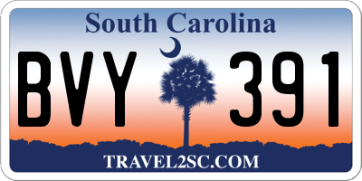 SC license plate BVY391