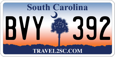 SC license plate BVY392