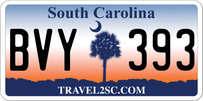 SC license plate BVY393
