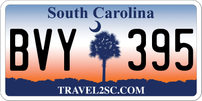 SC license plate BVY395