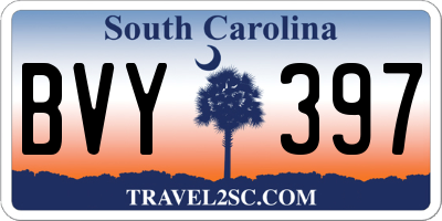 SC license plate BVY397