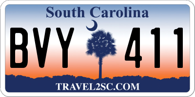 SC license plate BVY411