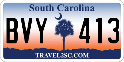 SC license plate BVY413