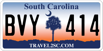 SC license plate BVY414