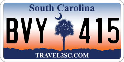 SC license plate BVY415