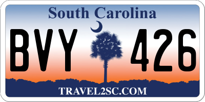 SC license plate BVY426