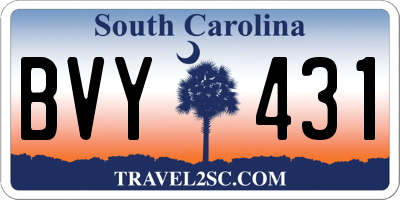 SC license plate BVY431