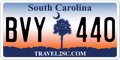 SC license plate BVY440