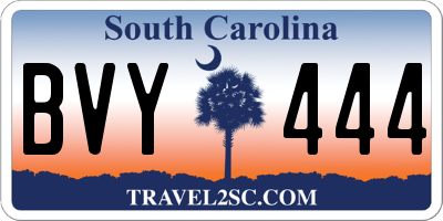 SC license plate BVY444