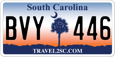 SC license plate BVY446