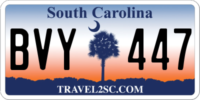 SC license plate BVY447