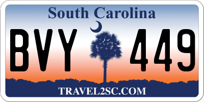 SC license plate BVY449