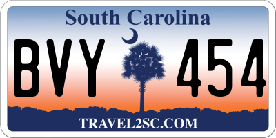 SC license plate BVY454