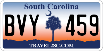 SC license plate BVY459