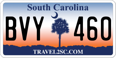 SC license plate BVY460