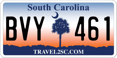 SC license plate BVY461