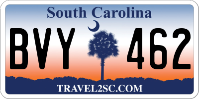 SC license plate BVY462