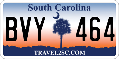 SC license plate BVY464